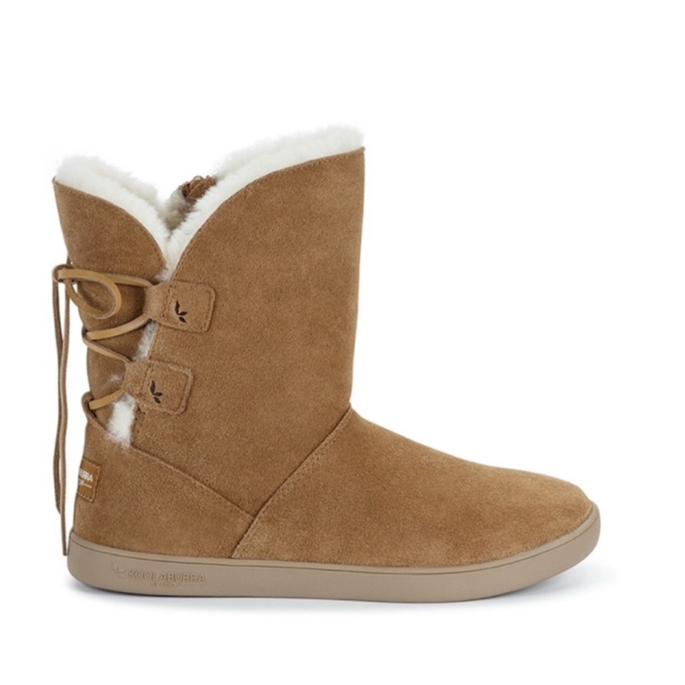 UGG KOOLABURRA Shazi Sheepskin Lined Chestnut Brown Short Fashion Boot